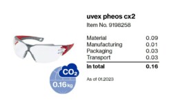 calculation of product carbon footprints – uvex x-plore